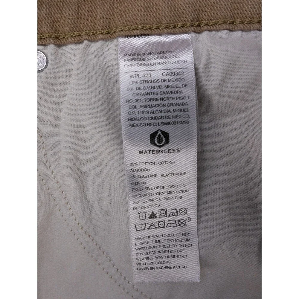 Levis Carpenter Pants Mens 38x30 Tag 38x32 Khaki Signature Levi Strauss Workwear